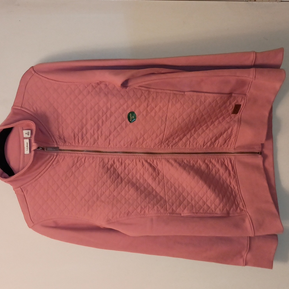 LL Bean Quilted Full-Zip Sweatshirt - Med. NWT